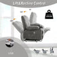 Power Lift Recliner Chair Recliners for Elderly with Heat and Massage Recliner Chair for Living Room with Infinite Position and Side Pocket,USB Charge Port.SMOKYGREY