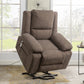 Electric Power Recliner Chair With Massage For Elderly, Remote Control Multi-function Lifting, Timing, Cushion Heating Chair With Side Pocket Brown