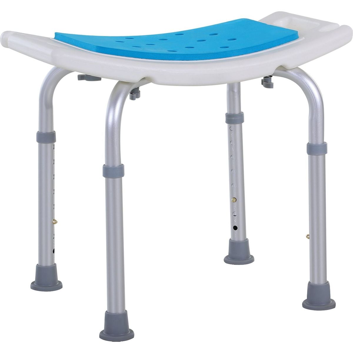 6-Level Adjustable Curved Bath Stool Spa Shower Chair Non-Slip Design for the Elderly, Injured, & Pregnant Women