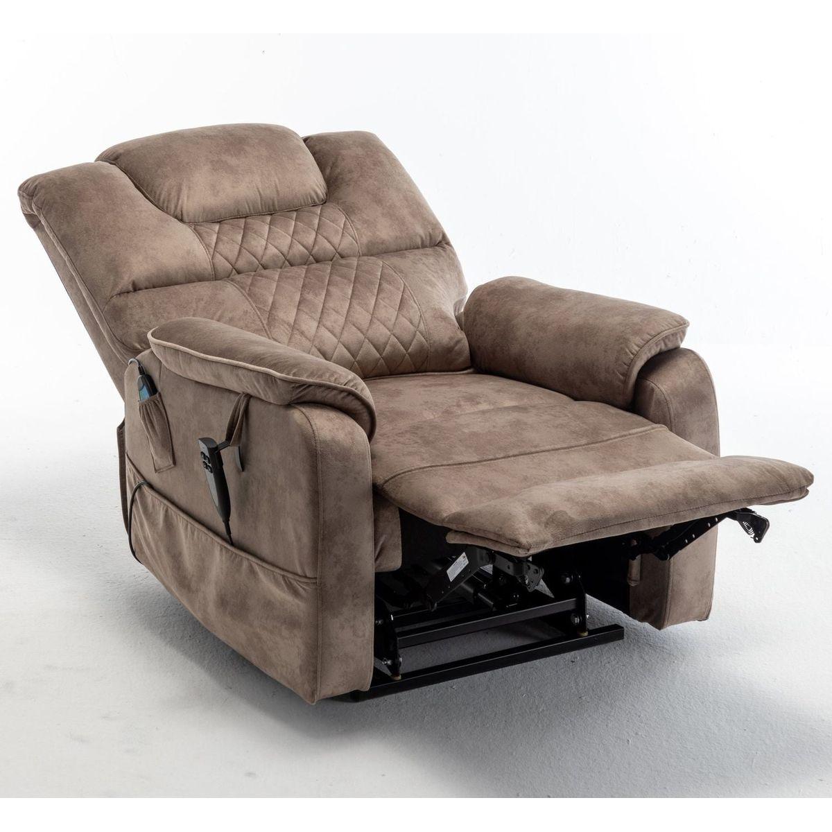 Lounge chair lift chair relax sofa chair sitting room furniture sitting room power supply elderly electric lounge chair (180 degree lying flat) - Streamdale Furniture