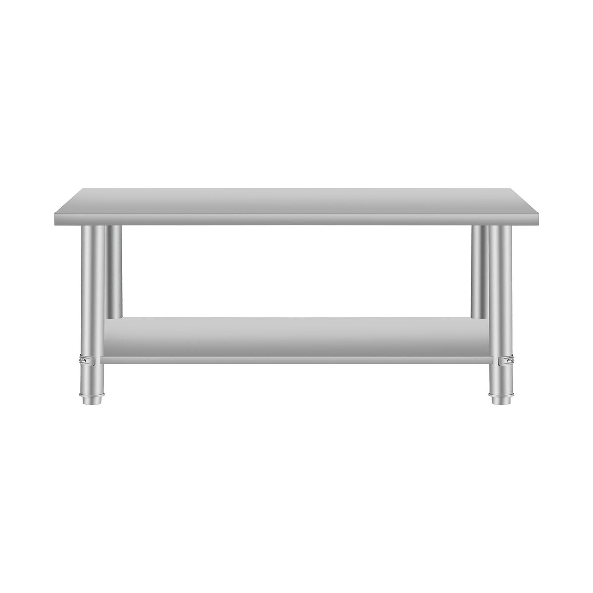 60''*24'' Commercial Work Table for Restaurant and Home Stainless Steel Kitchen Prep Table with Under Shelf