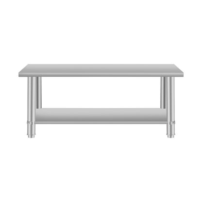 60''*24'' Commercial Work Table for Restaurant and Home Stainless Steel Kitchen Prep Table with Under Shelf