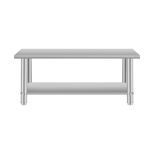60''*24'' Commercial Work Table for Restaurant and Home Stainless Steel Kitchen Prep Table with Under Shelf