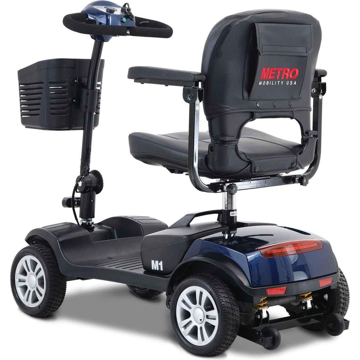 Four wheels Compact Travel Mobility Scooter with 300W Motor for Adult-300lbs, BLUE