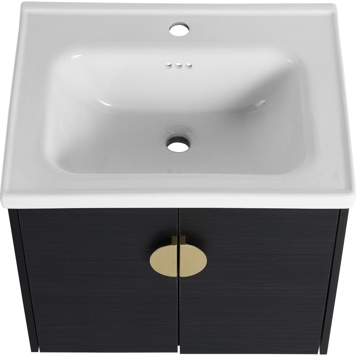 24 Inch Soft Close Doors Bathroom Vanity With Sink, For Small Bathroom,(KD-Packing)