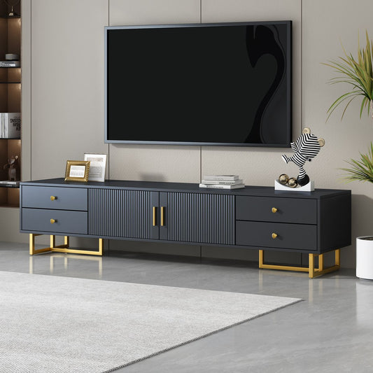 U-Can TV Stand for 65+ Inch TV, Entertainment Center TV Media Console Table, Modern TV Stand with Storage, TV Console Cabinet Furniture for Living Room(OLD SKU: WF530740AAB)