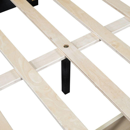 Full Size Upholstered Daybed with 2 Storage Drawers Sofa Bed Frame No Box Spring Needed, Linen Fabric (Yellow)