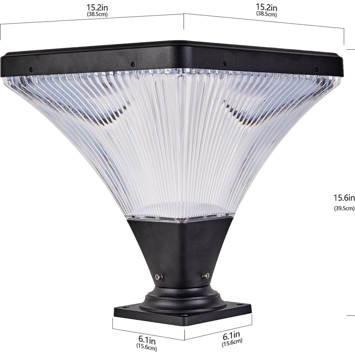 Solar Street Lamp Cap with Base 1 pack