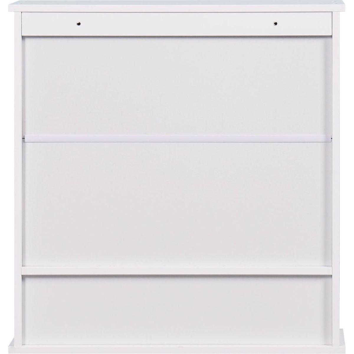 Wall Mounted Bathroom Cabinet with 2 Mirror Doors and Adjustable Shelf