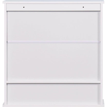 Wall Mounted Bathroom Cabinet with 2 Mirror Doors and Adjustable Shelf