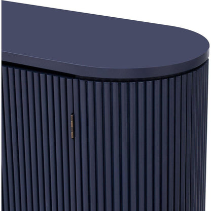 Vertical Striped Door Storage Cabinet with Metal Handles, Adjustable, Suitable for Study, Entryway and Living Room