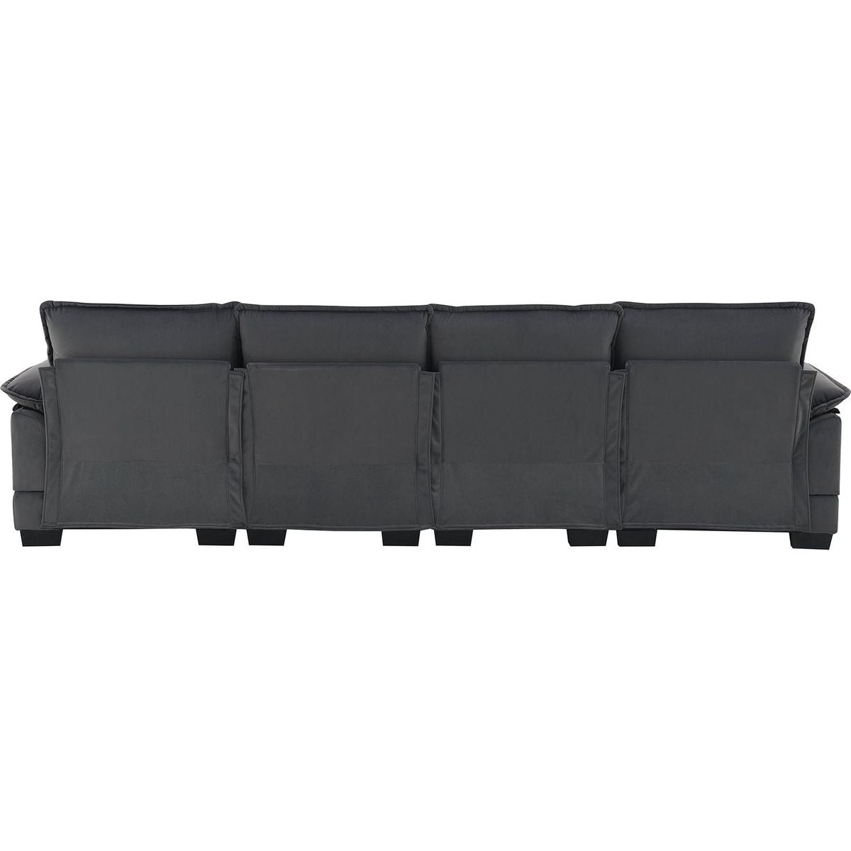 109.8x55.9" Modern U-shaped Sectional Sofa with Waist Pillows,6-seat Upholstered Symmetrical Sofa Furniture,Sleeper Sofa Couch with Chaise Lounge for Living Room,Apartment,2 Color