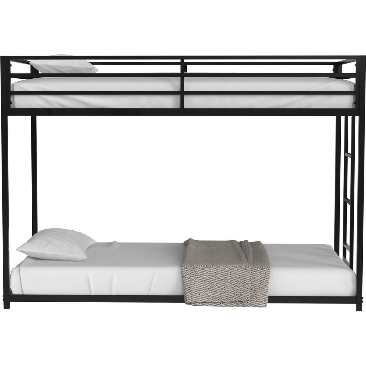 Same as original B083124170 Adam Sturdy Twin over Twin Metal Bunk Black for Kids and Adult, Low Profile and Easy Climbing with Stable Ladder