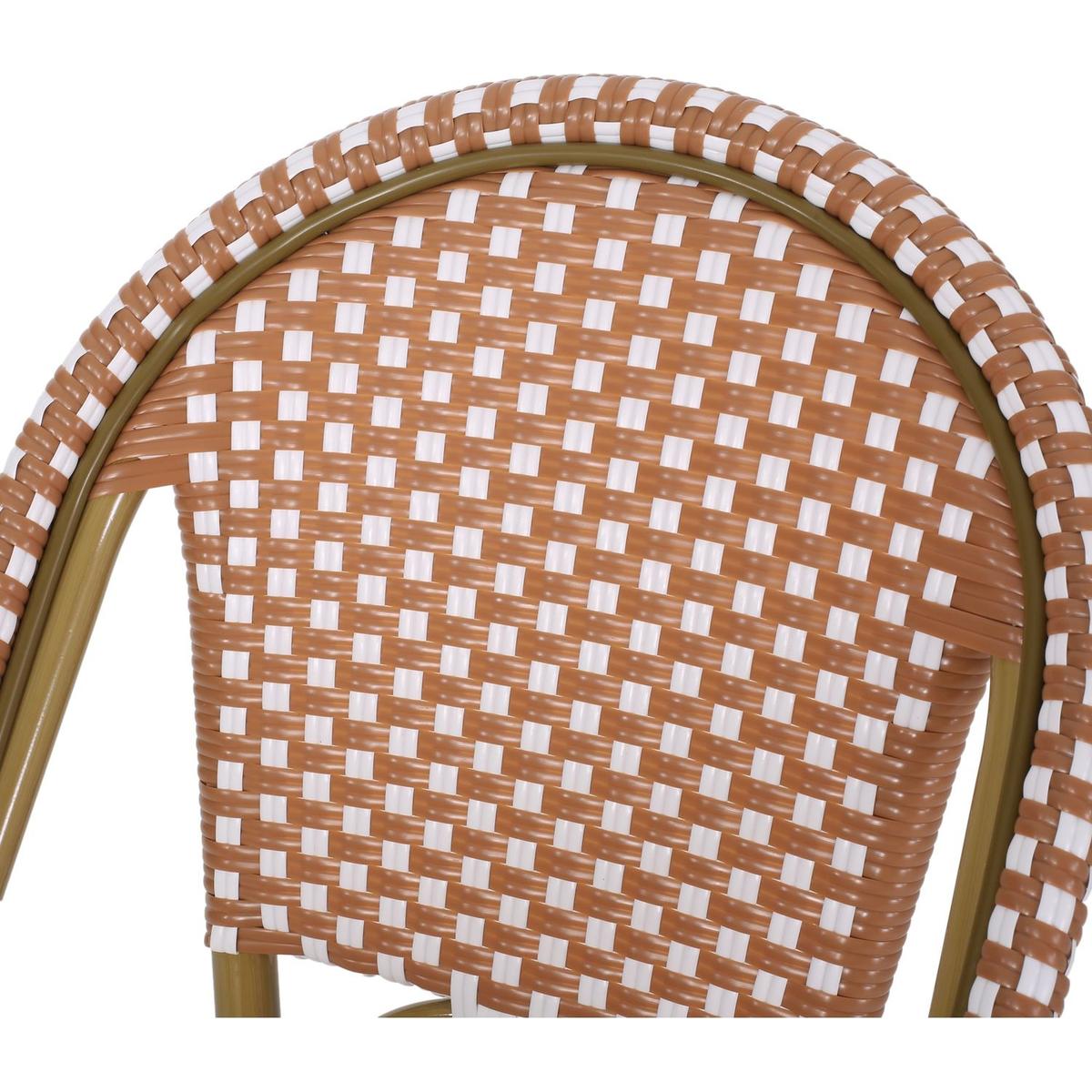 Wicker Bar Stool with Aluminum Frame (Set of 2)