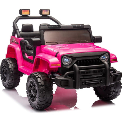 12V Kids Ride On Electric Car W/Parents Control,Dual drive, Four-wheel Suspension,With music,Bluetooth,MP3,USB,with headlights, steering wheel quick release,Slow start for Kids Aged 3-8.