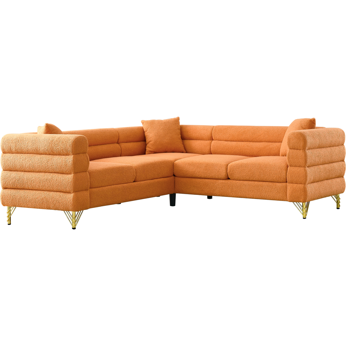 81.5-Inch Oversized Corner Sofa, L-Shaped Sectional Couch,  5-Seater Corner Sofas with 3 Cushions for Living Room, Bedroom, Apartment, Office