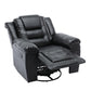 360Swivel and Rocking Home Theater Recliner Manual Recliner Chair with Wide Armrest for Living Room,Bedroom, Black