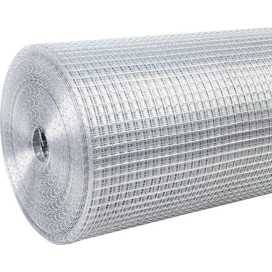 Hardware Cloth 1/2 inch 48in x 100ft 19 Gauge, Hot-dip Galvanized After Welding Chicken Wire Fence Roll Garden Plant Welded Metal Wire Fencing Roll, Rabbit Cages Snake Fence