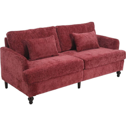 Modern chenille Fabric Loveseat, 2-Seat Upholstered Loveseat Sofa Modern Couch