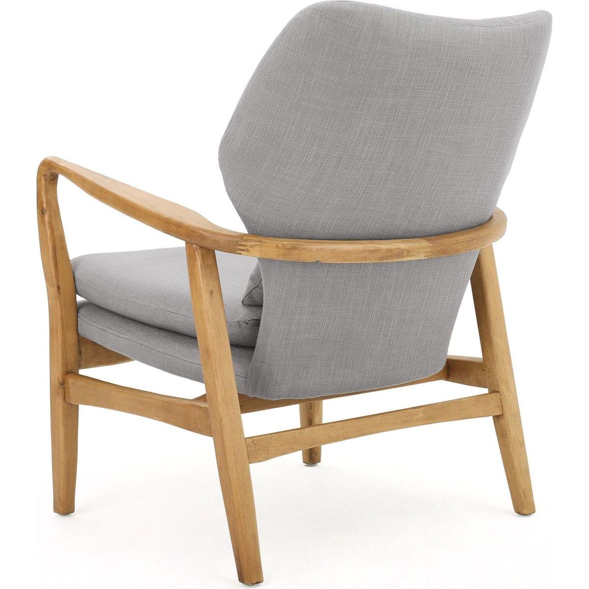 CLUB CHAIR, Wood Frame Club Chair, Grey