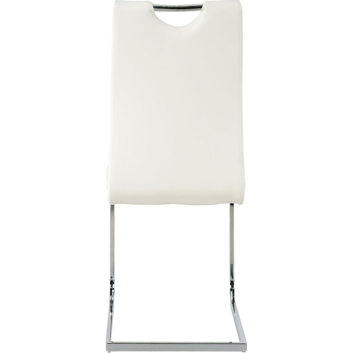 Modern Dining Chairs with Faux Leather Padded Seat Dining Living Room Chairs Upholstered Chair with Chrome Metal Legs Design for Kitchen, Living, Bedroom, Dining Room Side Chairs Set of 2