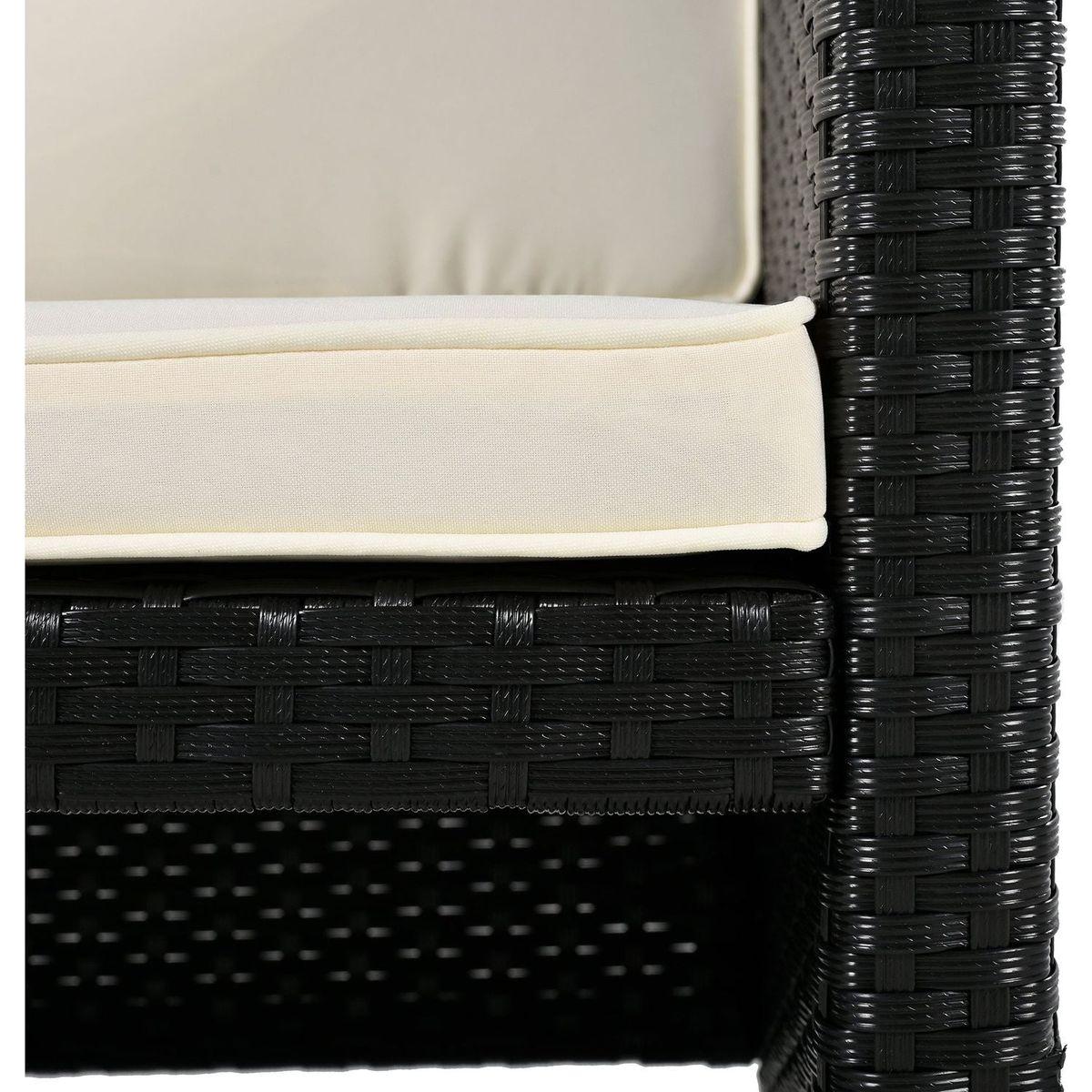 Spa Surround Spa Frame Quadrilateral Outdoor Rattan Sectional Sofa Set with Mini Sofa,Wooden Seats and Storage Spaces, Beige