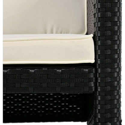 Spa Surround Spa Frame Quadrilateral Outdoor Rattan Sectional Sofa Set with Mini Sofa,Wooden Seats and Storage Spaces, Beige