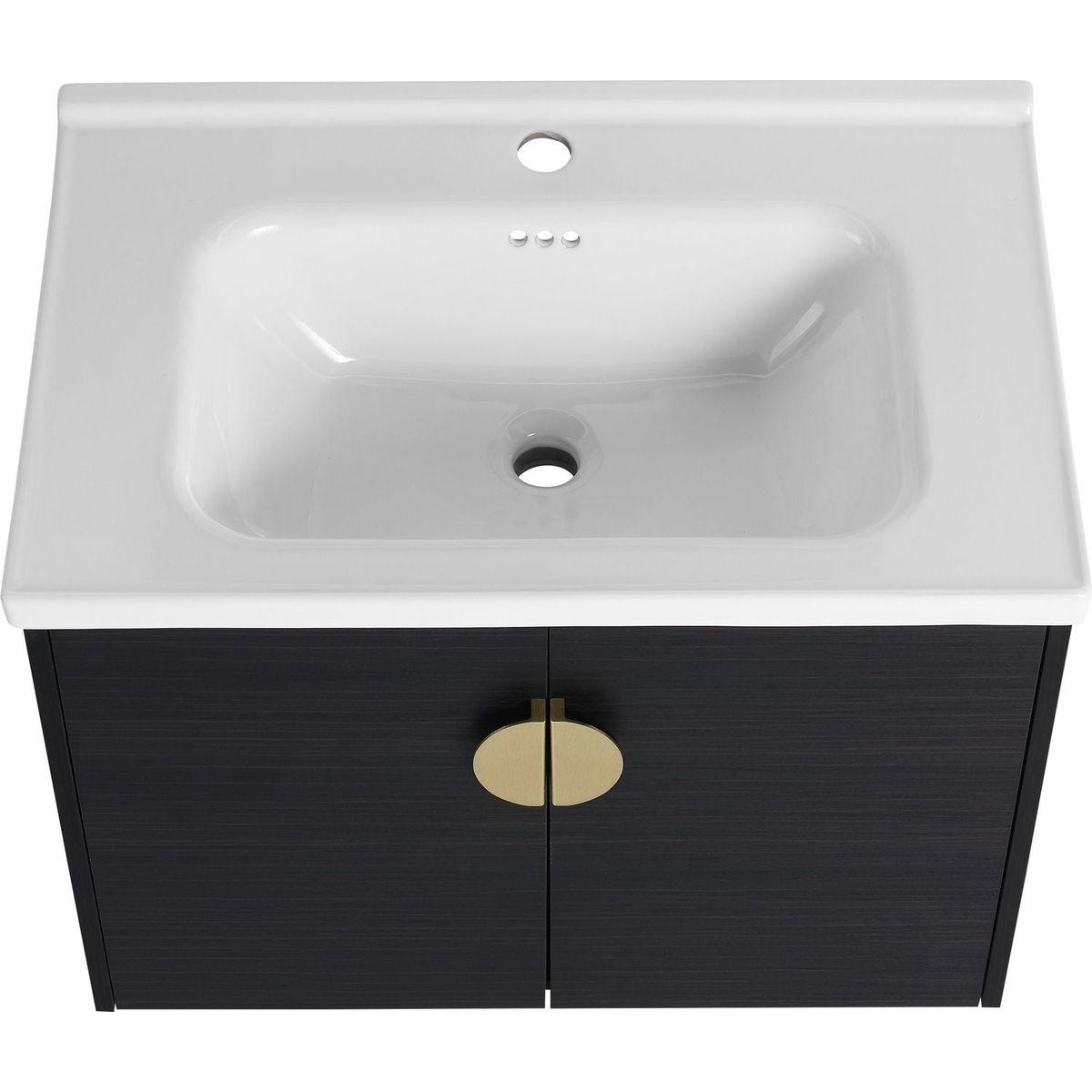 28 Inch Soft Close Doors Bathroom Vanity With Sink, For Small Bathroom,(KD-Packing)