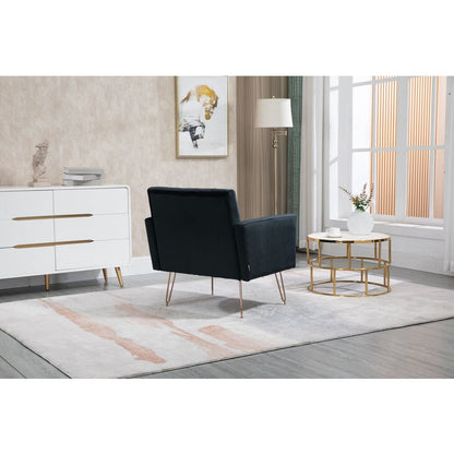 Accent Chair, leisure single sofa with Rose Golden feet