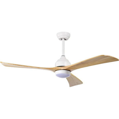 52" Ceiling Fan with Lights Remote Control,Quiet DC Motor 3 Blade Ceiling Fans 6 Speed Levels,Reversible Ceiling Fan, for Patio Living Room, Bedroom, Office,Indoor.(White +Natural)