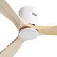 52 Inch Ceiling Fan Natural 3 Solid Wood Fan Blade Noiseless Reversible DC motor Remote Control For Living Room