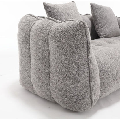 Soft beanbag chair with high resilience foam core for two people. The comfortable square recliner sofa is ideal for family members and friends engaged in games, reading, watching TV