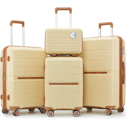 Luggage Sets 4 Piece(14/20/24/28) PP Lightweight & Durable Expandable suitcase