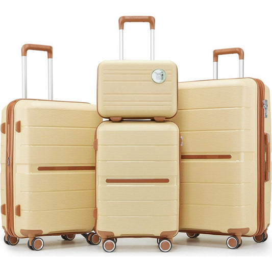 Luggage Sets 4 Piece(14/20/24/28) PP Lightweight & Durable Expandable suitcase