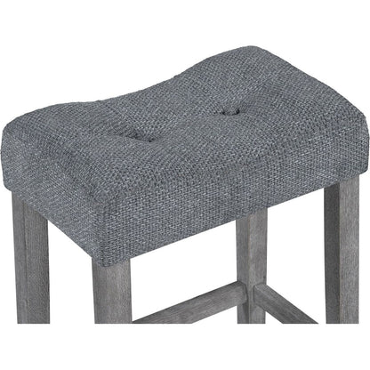 Bar Table Set with Power Outlet, Bar Table and Chairs Set, 4 Piece Dining Table Set, Industrial Breakfast Table Set, for Living Room, Dining Room, Game Room