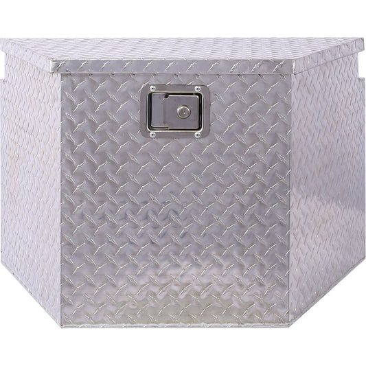 29inch Aluminum tool box,heavy duty truck bed tool box,outdoor trailer pickup storage tool box,RV storage organizer,underbody box w/lock keys,silver, 29x16.5x18.5inch