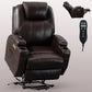 Up to 350lbs Okin Motor Power Lift Recliner Chair for Elderly, Heavy Duty Motion Mechanism with 8-Point Vibration Massage and Lumbar Heating, Two Cup Holders and USB Charge Port, Brown