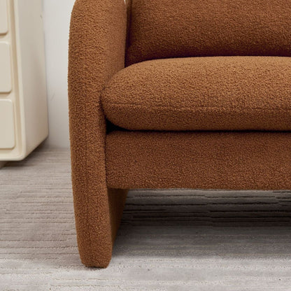 Modern Sherpa Upholstered Accent Chair, Comfortable Living Room Armchair, Lounge chair for Bedroom, and Office "Stylish and Ergonomic Design