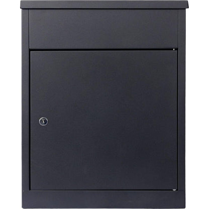 Package Delivery Boxes for Outside,Extra Large Mailbox,Galvanized Steel Parcel Mailbox,Wall Mounted Lockable Anti-Theft for Outdoor Porch,Curbside,black