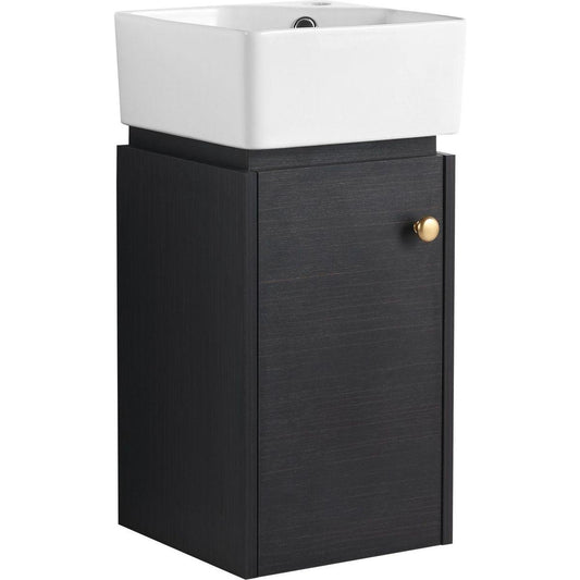 Bathroom Vanity with Sink 12 Inch for Small Bathroom, Bathroom Vanity with Soft Close Door,Small Bathroom Vanity with Sink, 12 inch L X12inch W X24.1inch H