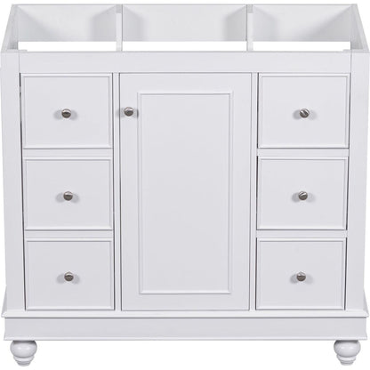 [Cabinet Only] 36" White Bathroom vanity(Sink not included)