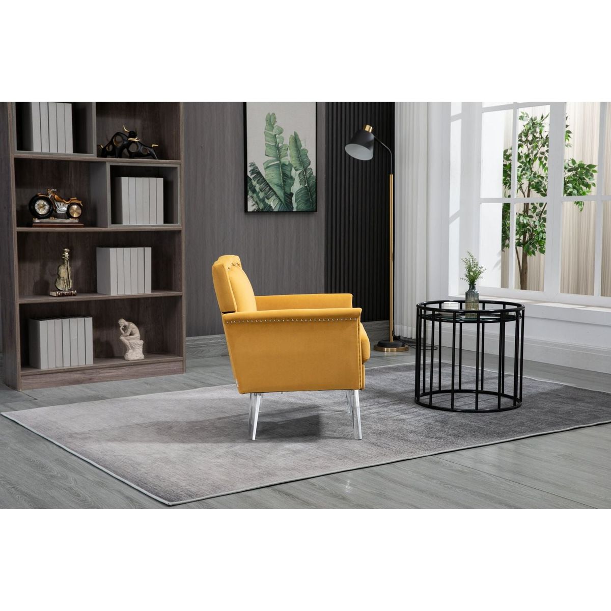 Accent Chair, Living Room Chair / leisure single sofa with acrylic feet