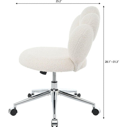 360Swivel Height Adjustable,Swivel Chair,Teddy fabric,home office chair