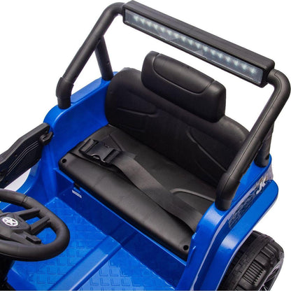 12V Kids Ride On Electric Truck Car W/Parents Control,2WD,Four-wheel suspension,Early education function,Adjustable volume,USB,MP3,Bluetooth,Microphone jack,Power display,LED lights For kids aged 3+.