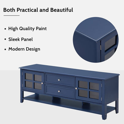 TV Stand for TVs up to 60", Entertainment Center with Multifunctional Storage Space, TV Cabinet with Modern Design, Media Console for Living Room, Bedroom - Streamdale Furniture