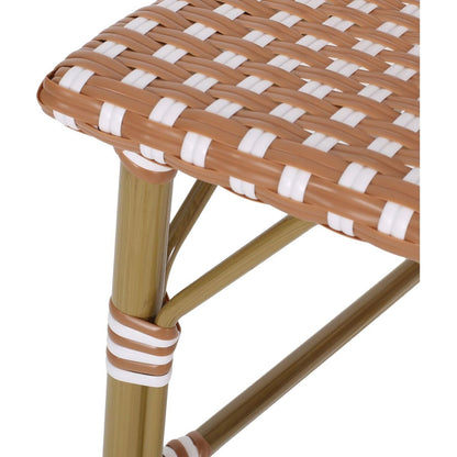 Wicker Bar Stool with Aluminum Frame (Set of 2)