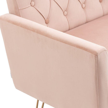 Accent Chair, leisure single sofa with Rose Golden feet