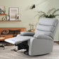 Large Manual Recliner Chair for Living Room,Lying flat at 150 degrees,Cat scratch fabric,Light gray