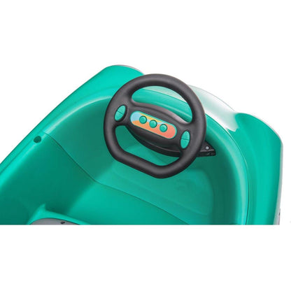 Bumper Car for Kids, 12v Dual Drive 1-6 Years Old Children's Electric Car with Pushrod Dinner Plate USB BT Music Rocking Horse Mode Anti-Collision Bumper Ride on Car