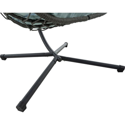 Egg Chair with Stand Indoor Outdoor Swing Chair Patio Wicker Hanging Egg Chair Hanging Basket Chair with Stand for Bedroom Living Room Balcony